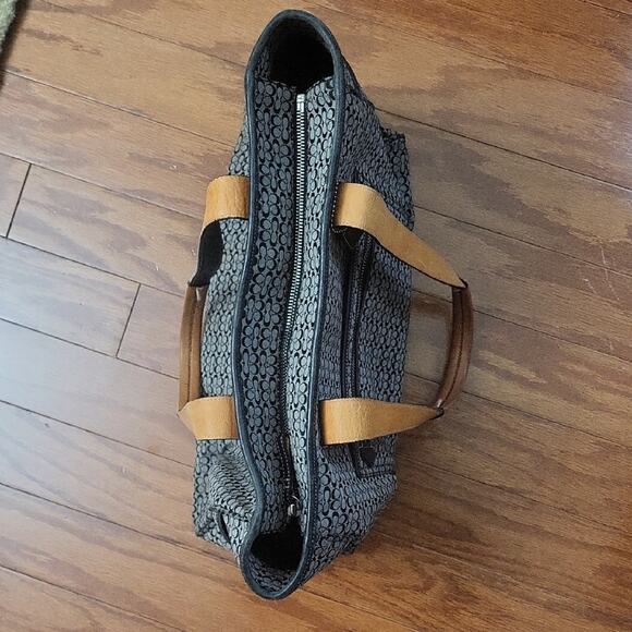 Coach Black and Gray Signature Diaper Bag 5707 Y2K Tote Shoulder Bag - Picture 16 of 16